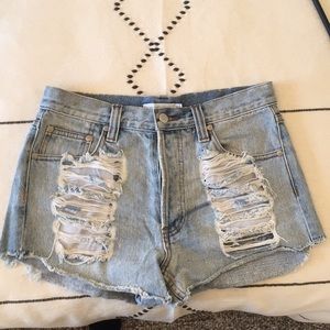 Mink Pink High Waisted Denim Shorts